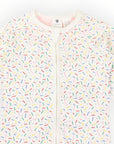 Sprinkles Zip Cotton Romper Beige