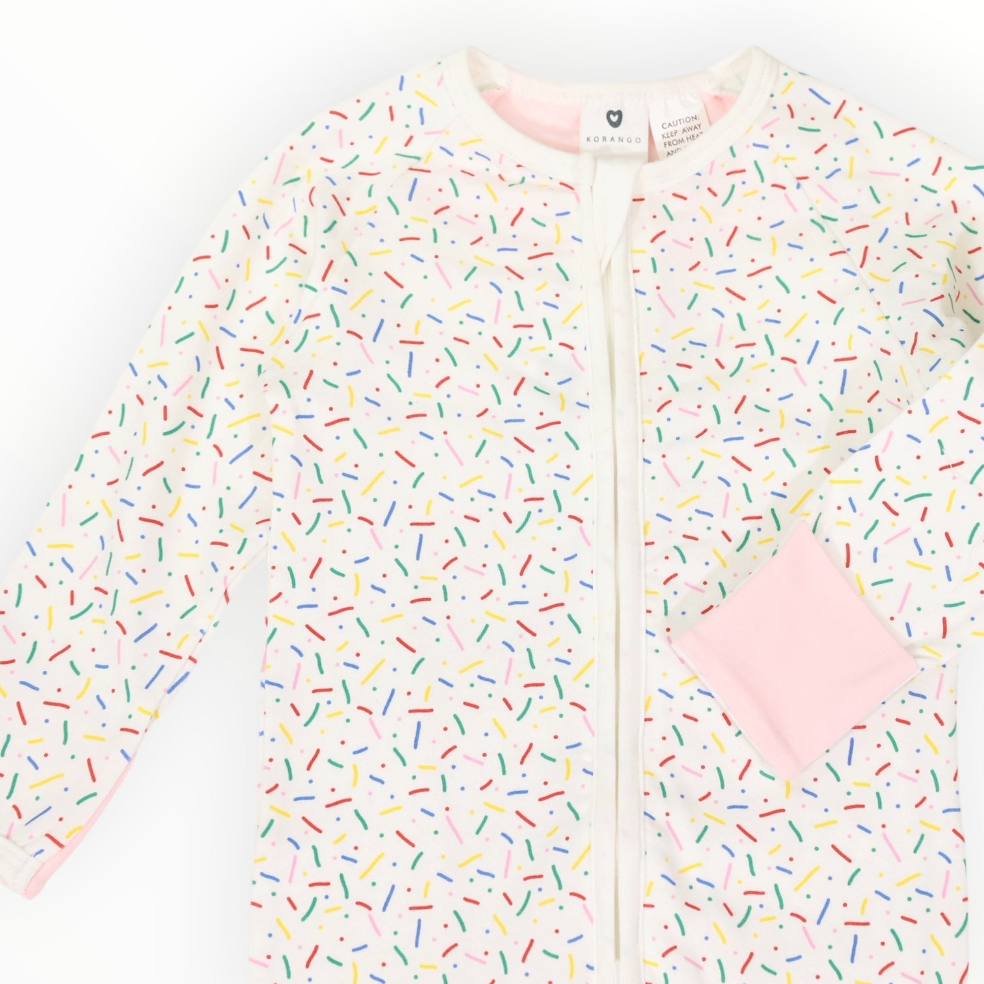 Sprinkles Zip Cotton Romper Beige