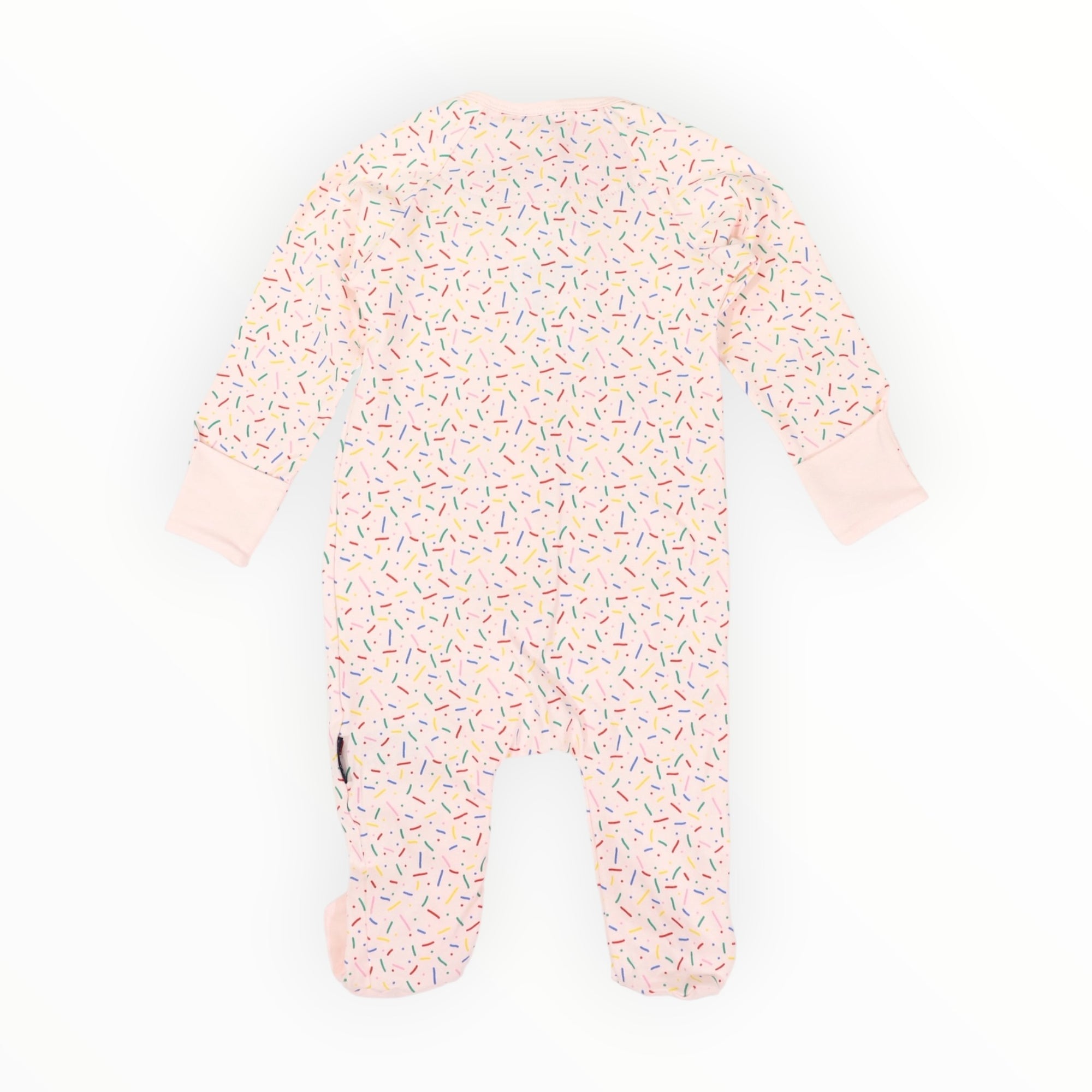 Sprinkles Zip Cotton Romper Pink