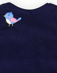 Little Wren Appliqued Cord Dress Navy