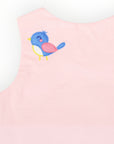 Little Wren Appliqued Cord Dress Pink