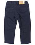 Stretch Twill Chinos with Adjustable Waist Navy