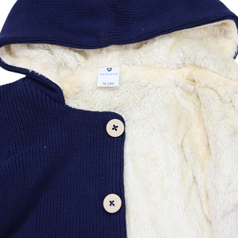 Lined Knit Jacket Navy