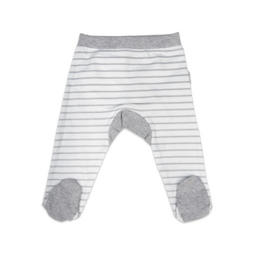 Cotton Leggings Grey/White Stripe