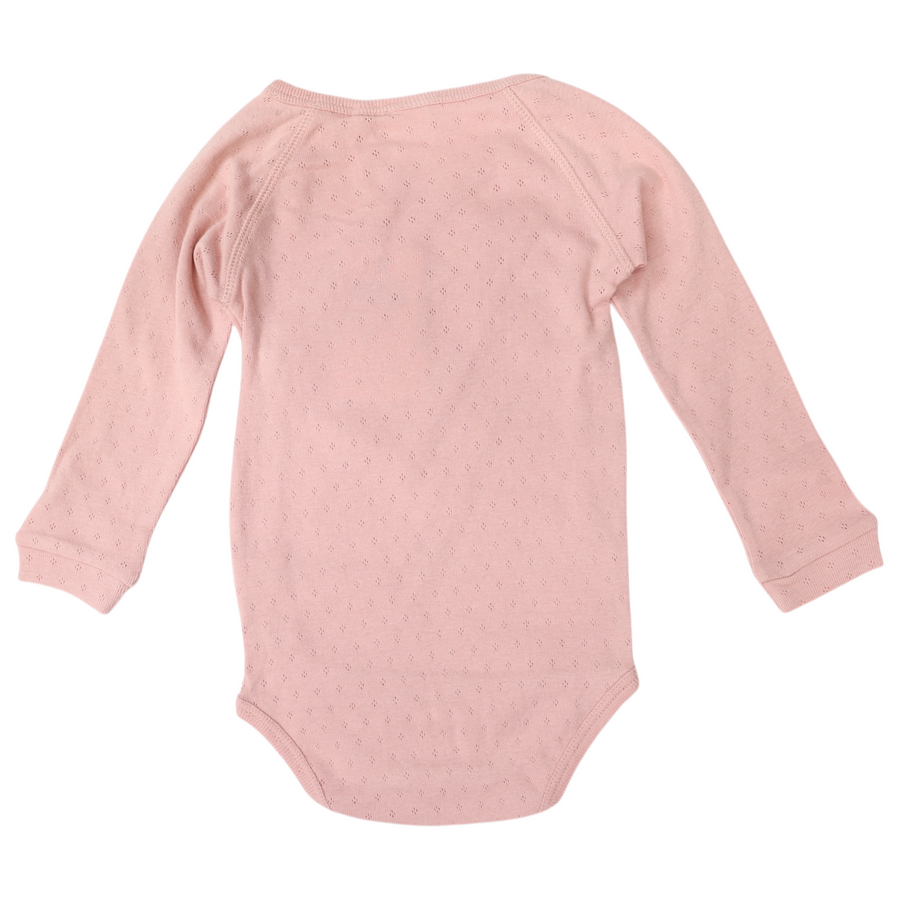 Organic Pointelle Bodysuit Pink