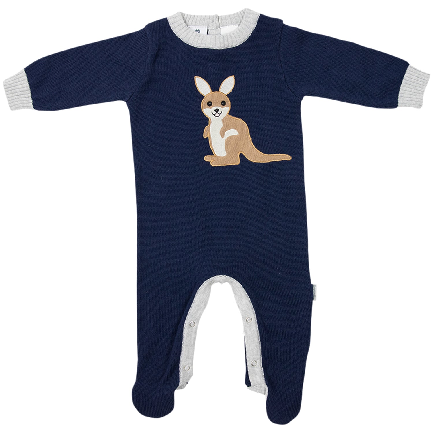 Kangaroo Knit Romper Navy