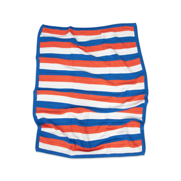 Striped Knit Blanket Blue