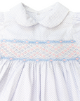 Classic Smocked Dress Blue