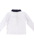 Long Sleeve Top with Collar White