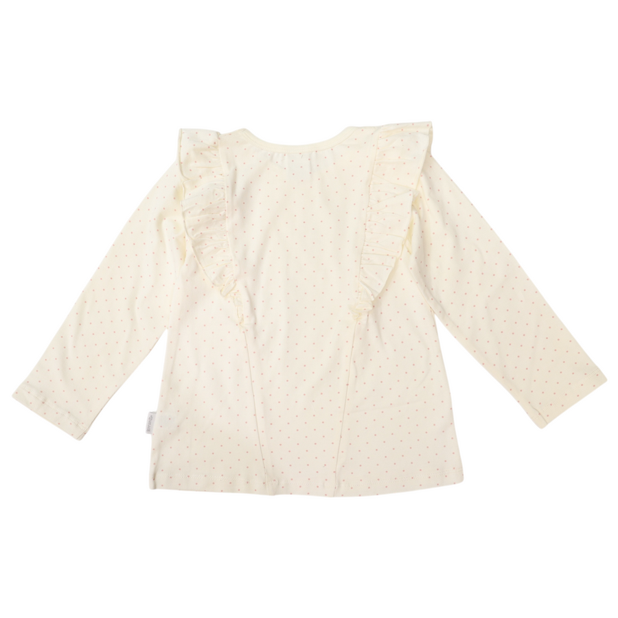 Polkadot Frill Top Cream