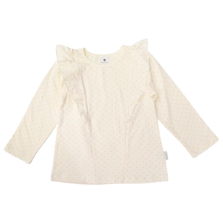 Polkadot Frill Top Cream