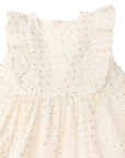 Springtime Frill Woven Dress White