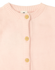 Pink Cotton Knit Cardigan