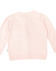 Pink Cotton Knit Cardigan