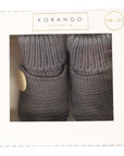 Cotton Knit Button Bootie with Gift Box Charcoal