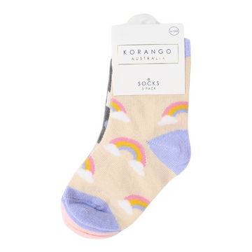 Sunshine & Rainbow Socks 3pk Assorted