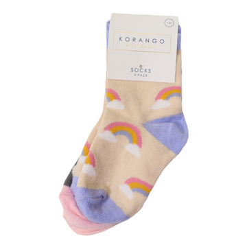 Sunshine & Rainbow Socks 3pk Assorted