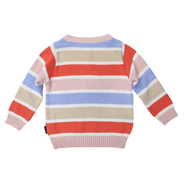 Knit Sweater Pink Stripe