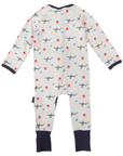 Under the Sea Zip Onesie Grey