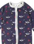 Under the Sea Zip Onesie Navy