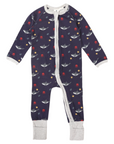 Under the Sea Zip Onesie Navy