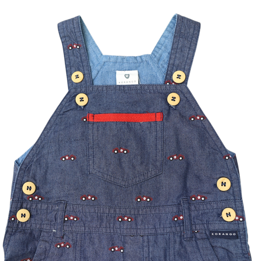 Race Car Printed Shortall Dark