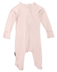 Cotton Modal Double Zip Romper Dusty Pink