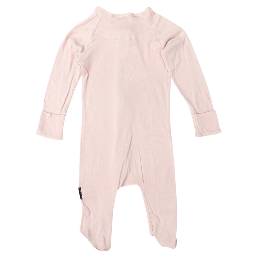 Cotton Modal Double Zip Romper Dusty Pink