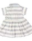 Striped Polo Dress Grey