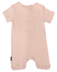 Cotton Modal Short Sleeve Zip Onesie Pink