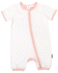 Swan Short Sleeve Zip Onesie White