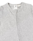 Cotton Modal Short Sleeve Zip Onesie Grey