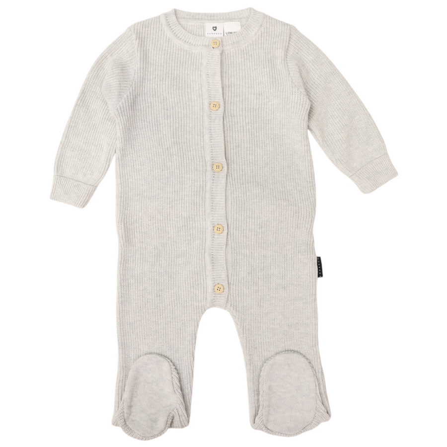 Plush Knit Romper Grey Marle