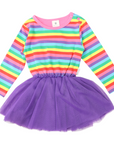 Stripes Rainbow Tulle Dress