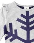 Snowflake Print Top Grey