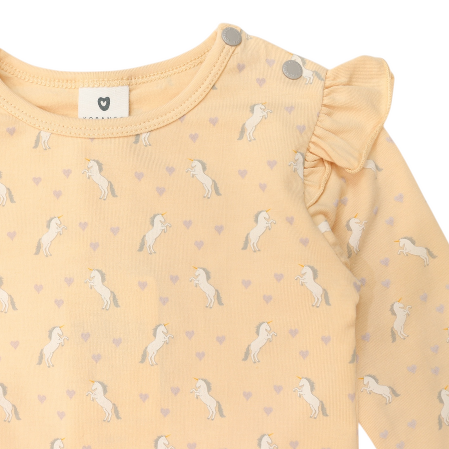 All Over Print Unicorn Top Ivory