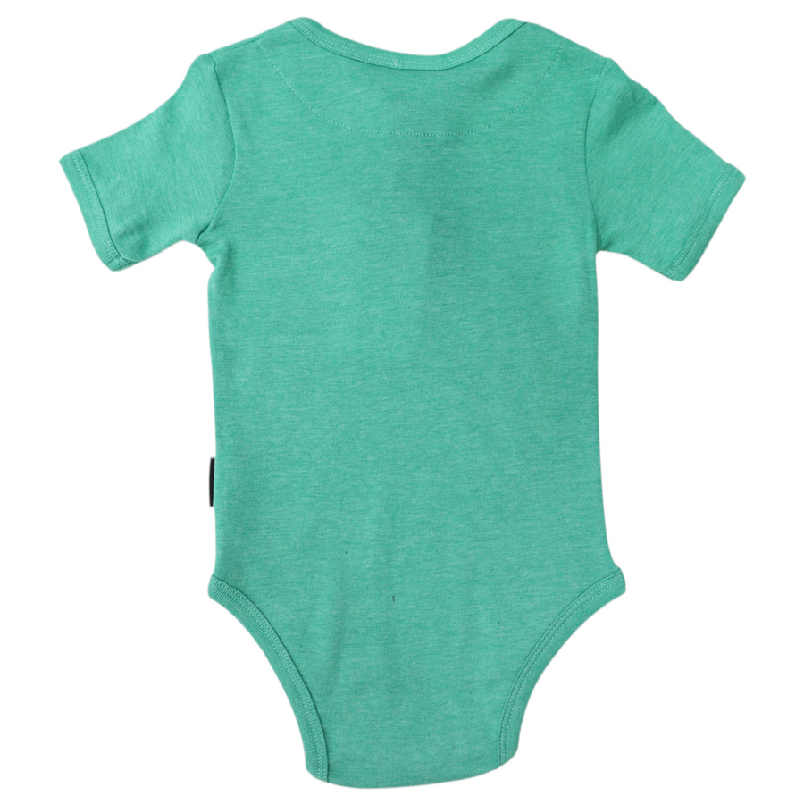 Cotton/Modal Henley Bodysuit Green