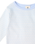 Top with Bunny Print Blue