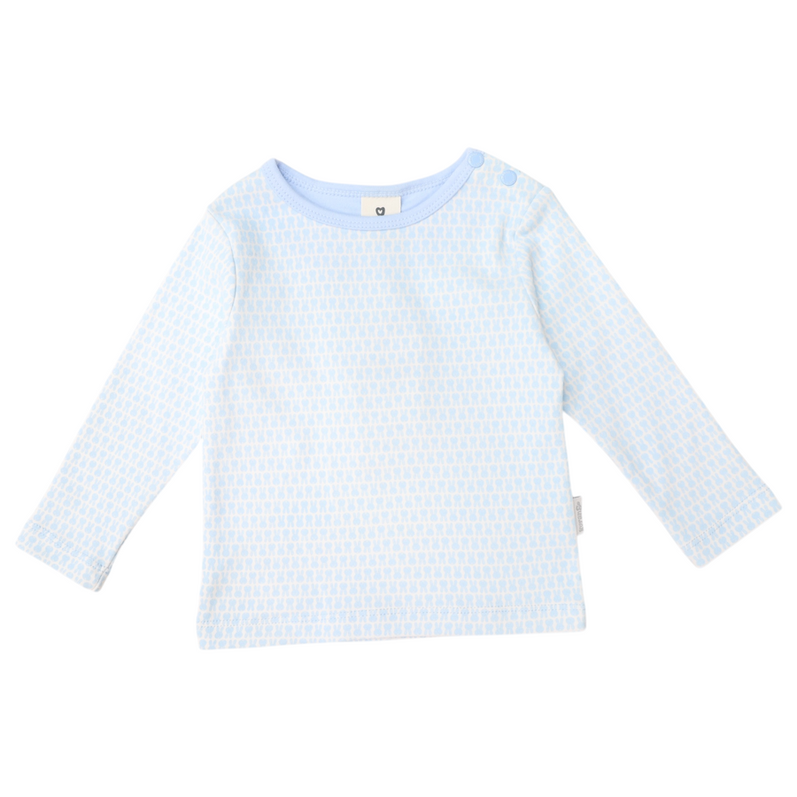 Top with Bunny Print Blue