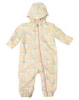 Sunshine & Rainbows Polar Fleece Lined Zip Rain Suit Tapioca