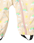 Sunshine & Rainbows Polar Fleece Lined Zip Rain Suit Tapioca