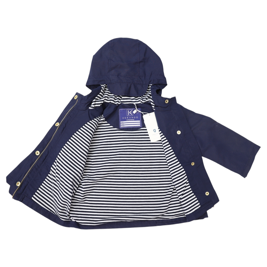 Microfibre Raincoat Cotton Lined Navy