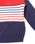 Striped Knit Sweater Red/Navy