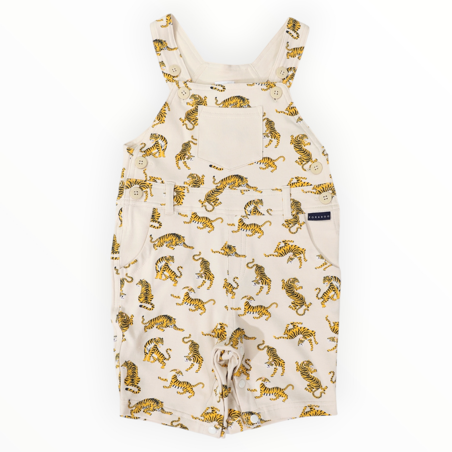 Tiger Print Cotton Overall Tapioca