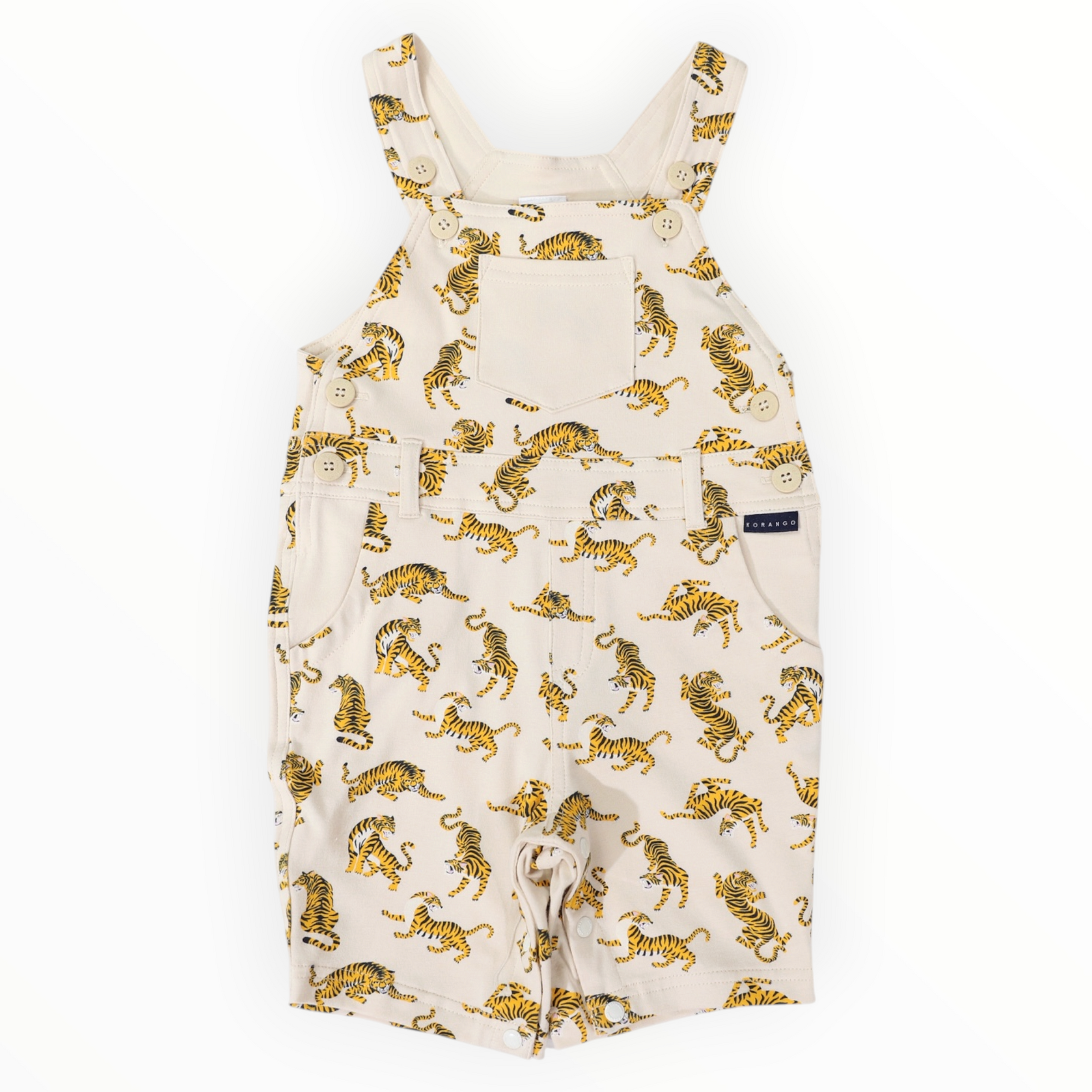 Tiger Print Cotton Overall Tapioca