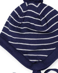 Lined Knit Beanie Navy Stripe