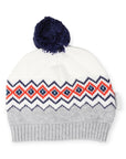 Pattern Knit Beanie Grey