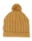 Cable Knit Beanie Mustard