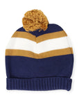 Classy Knit Beanie Mustard Stripe