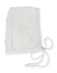 Knit Bonnet with Polkadot Grey